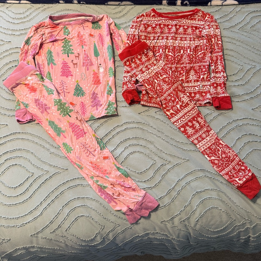 Little Sleepies Kids Pajama Set - Pink and Red